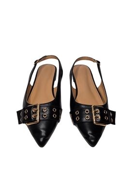 BERNESS Size 7 Buckle Slingback Pointed Toe Flat